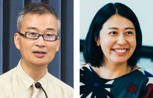 From left to right: Prof. Shigeru Yoshida and Prof. Aya Ishihara were selected as the recipients of the 2019 Nishina Memorial Prize.
