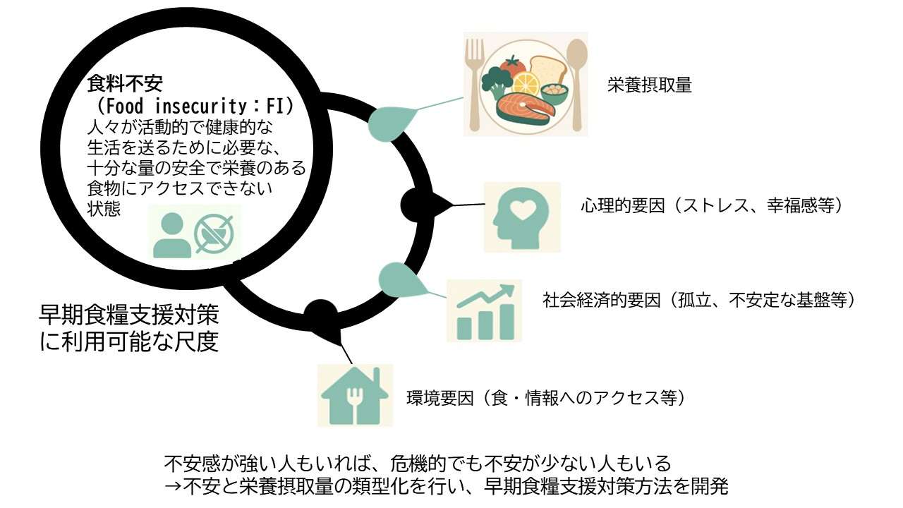 食料不足支援政策に資する食料不安と栄養摂取の乖離構造の社会心理的メカニズム解明